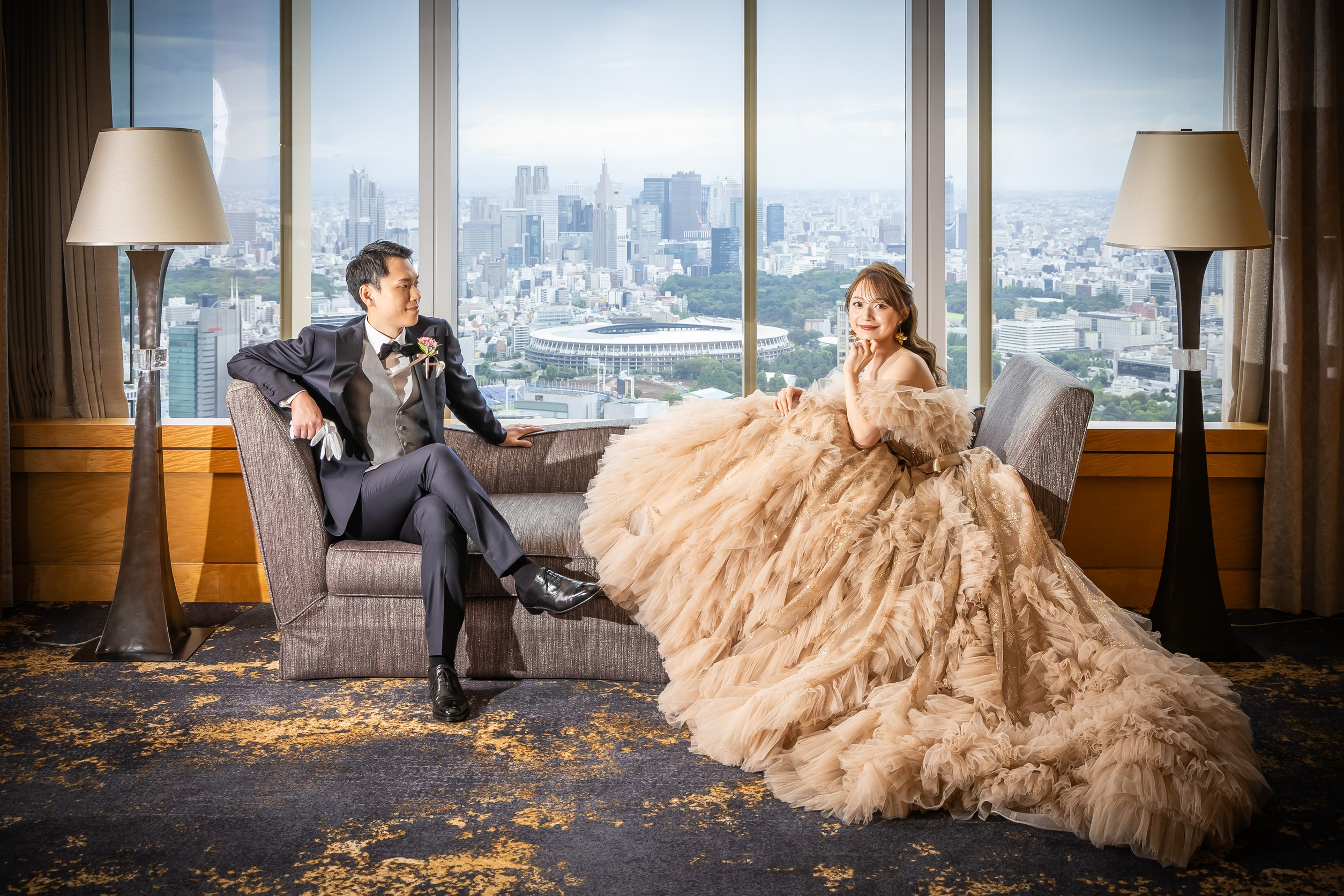 東京の街並みを一望するラグジュアリーなウェディング【ザ・リッツ・カールトン東京】
